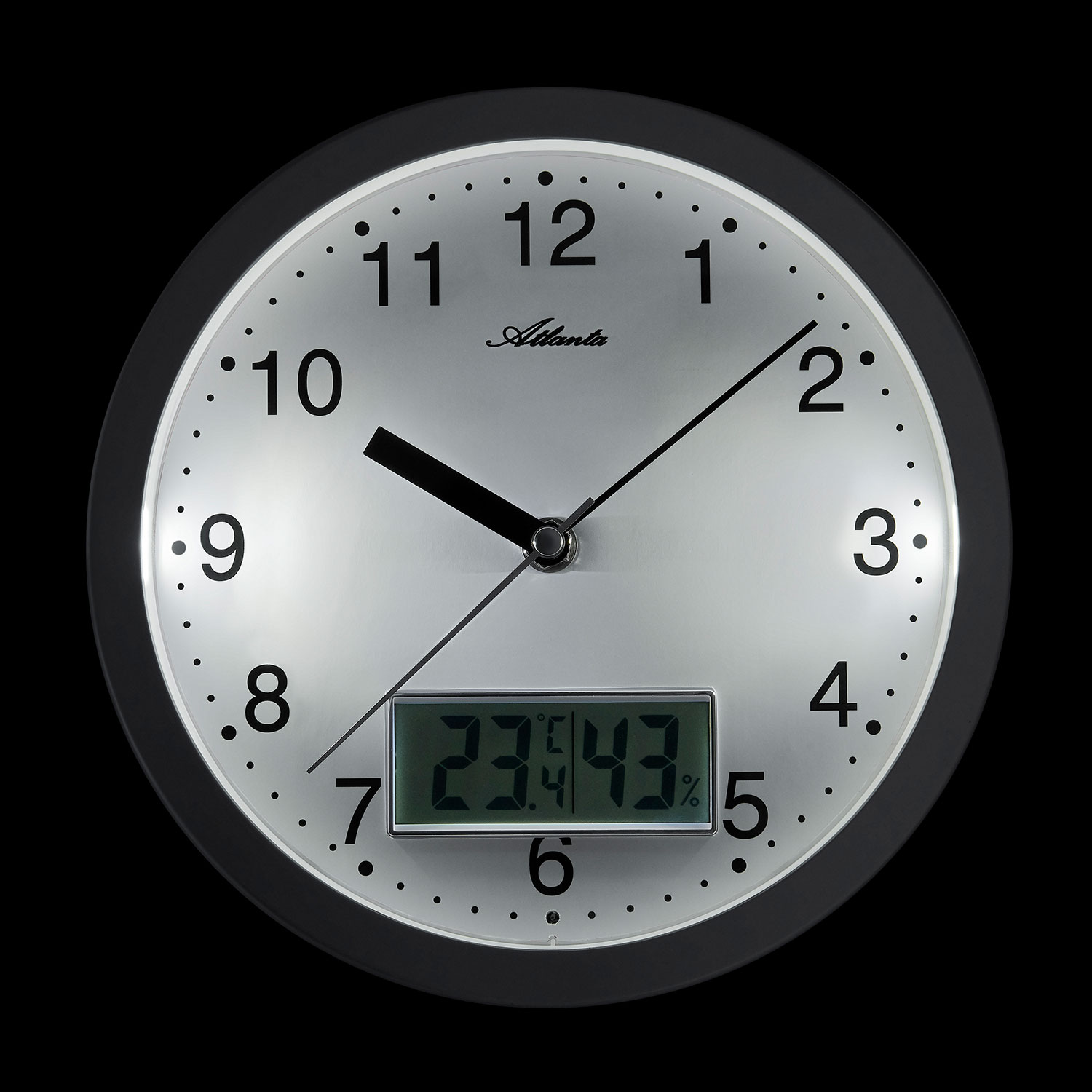 Atlanta 4517/19 Radio-controlled wall clock silver