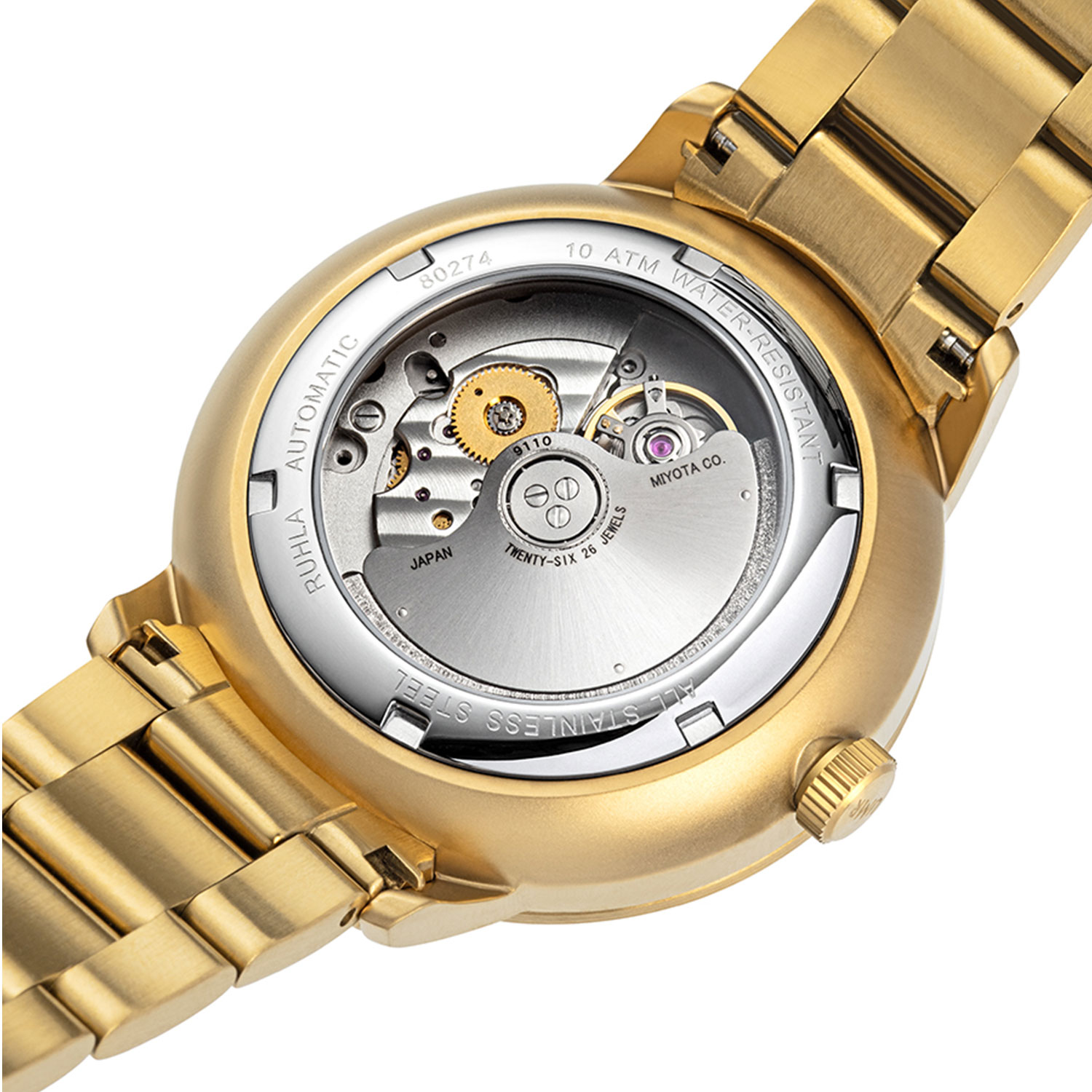Uhren Manufaktur Ruhla - Armbanduhr Automatik - gold-weiß