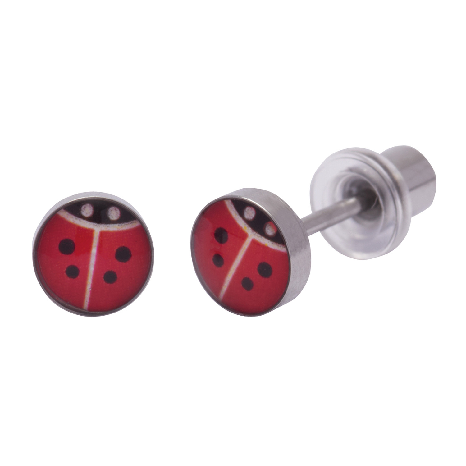 Ohrlino Erstohrstecker Marienkäfer-Motiv 5mm