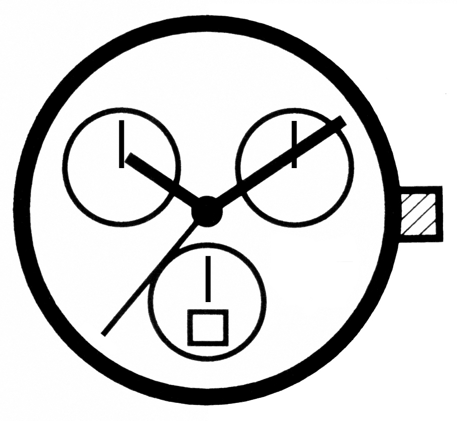 Kleinuhrwerk Quarz ETA 251.262 KLS, D6, CHR