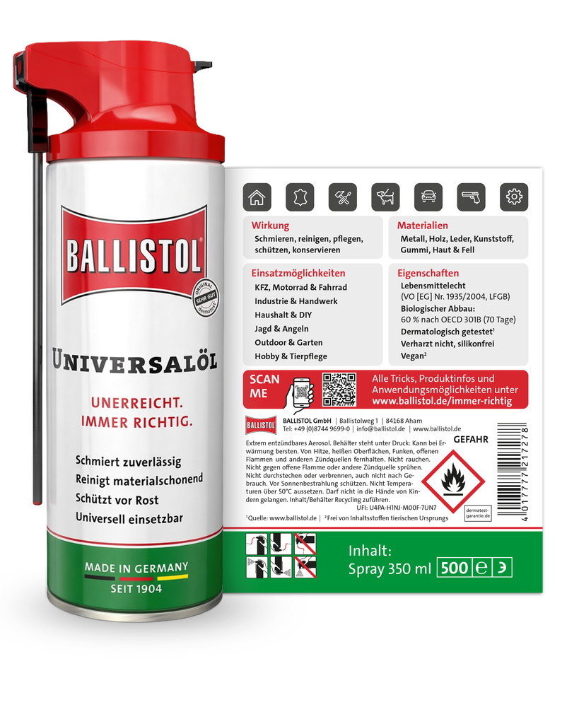 BALLISTOL universal oil with spray tube, 350ml