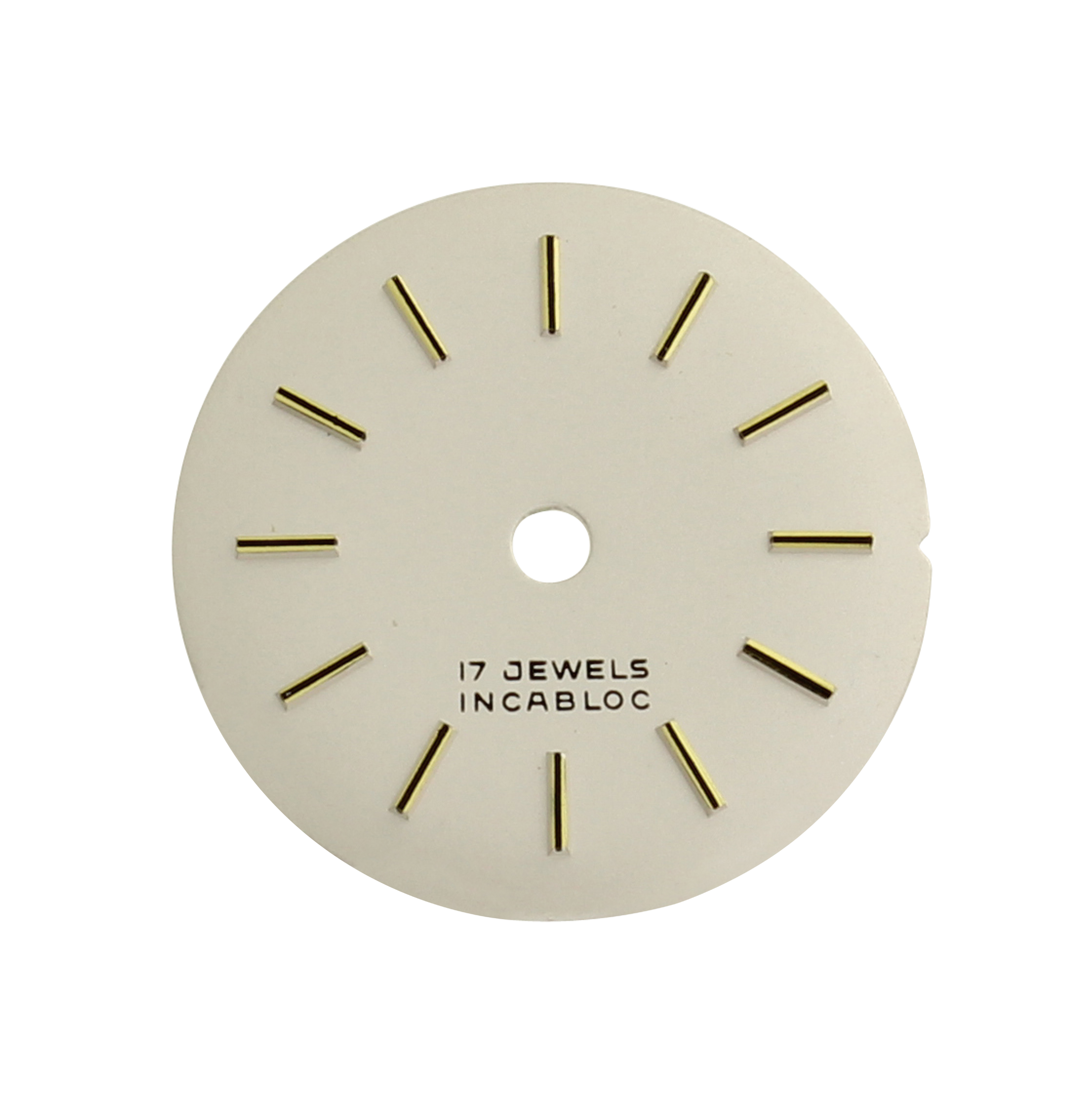 Dial ø 15.5 arched Silver/markers yellow ETA 2412