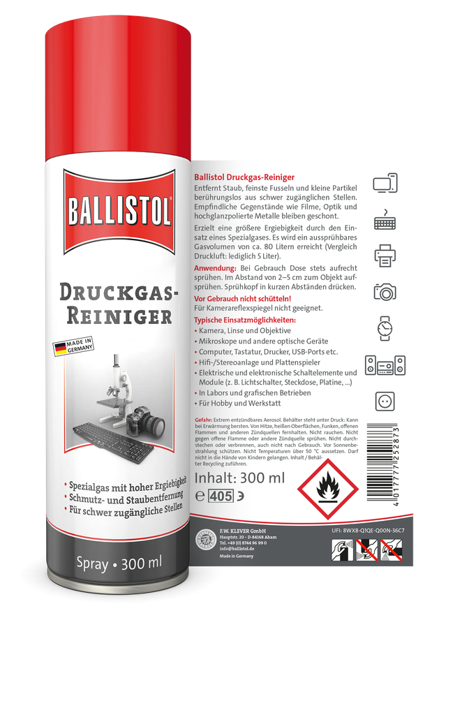 BALLISTOL compressed air can / spray, 300ml
