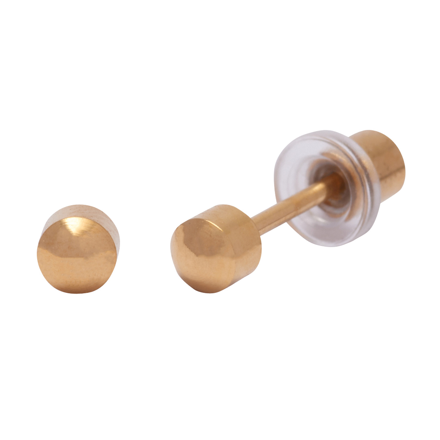 Ohrlino Erstohrstecker Zylinder abgerundet 3mm, gelb