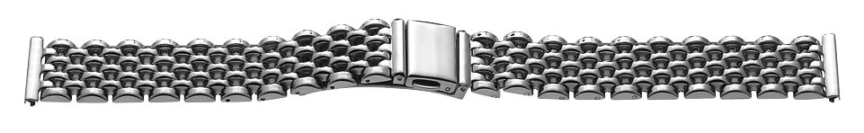 Metal band, stainless steel, 20 mm, steel, polished