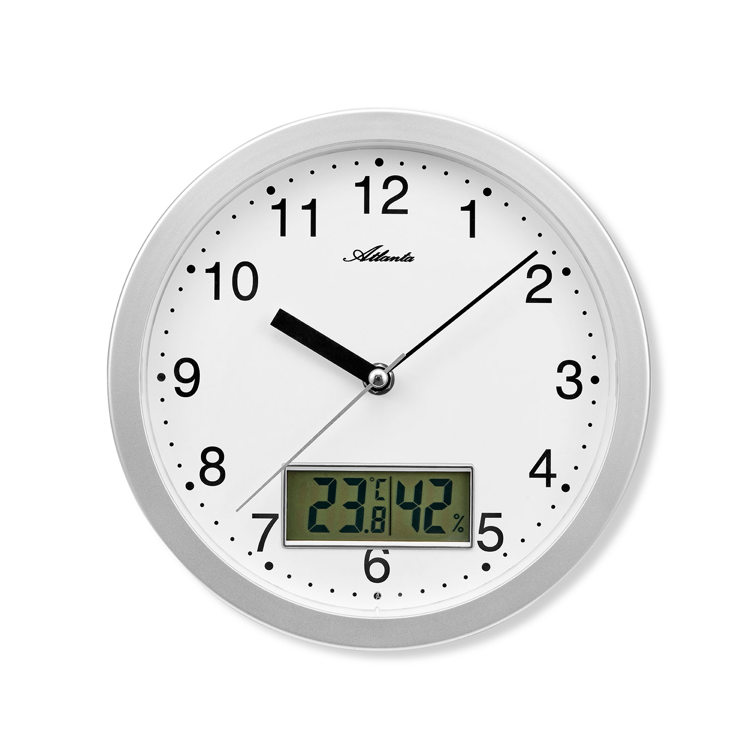 Atlanta 4517/19 Radio-controlled wall clock silver