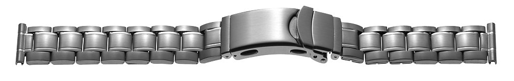 Metal band, stainless steel, 20 mm, steel, brushed/polished