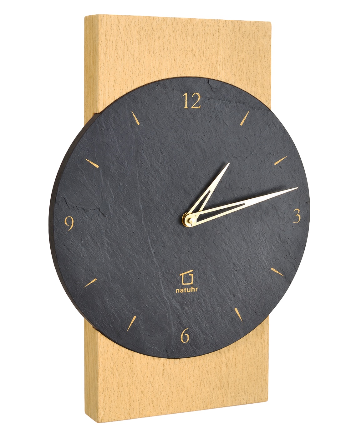 AMS natuhr Funk-Wanduhr Steineiche, Buche F4000B