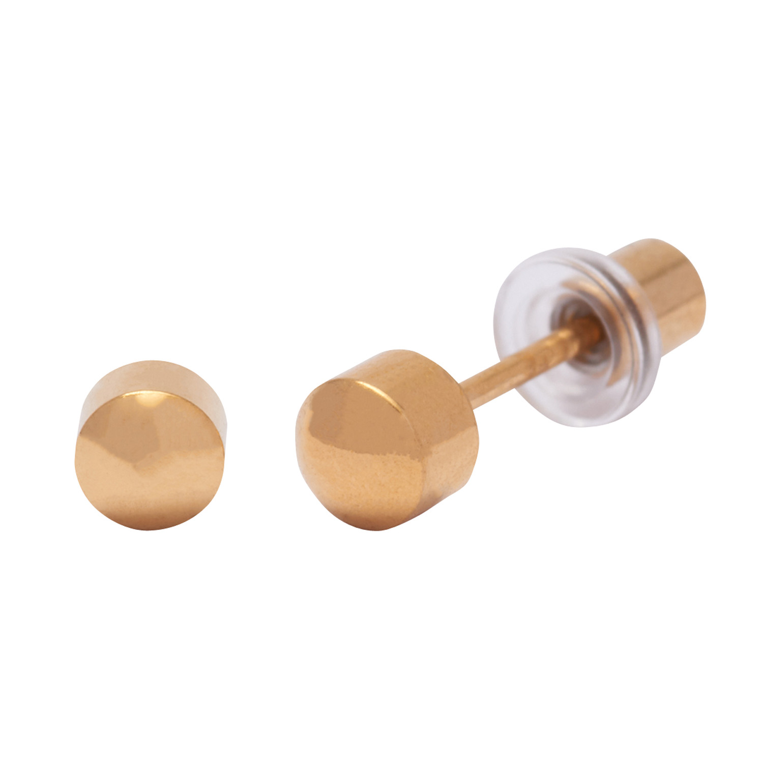 Ohrlino Erstohrstecker Zylinder abgerundet 4mm, gelb