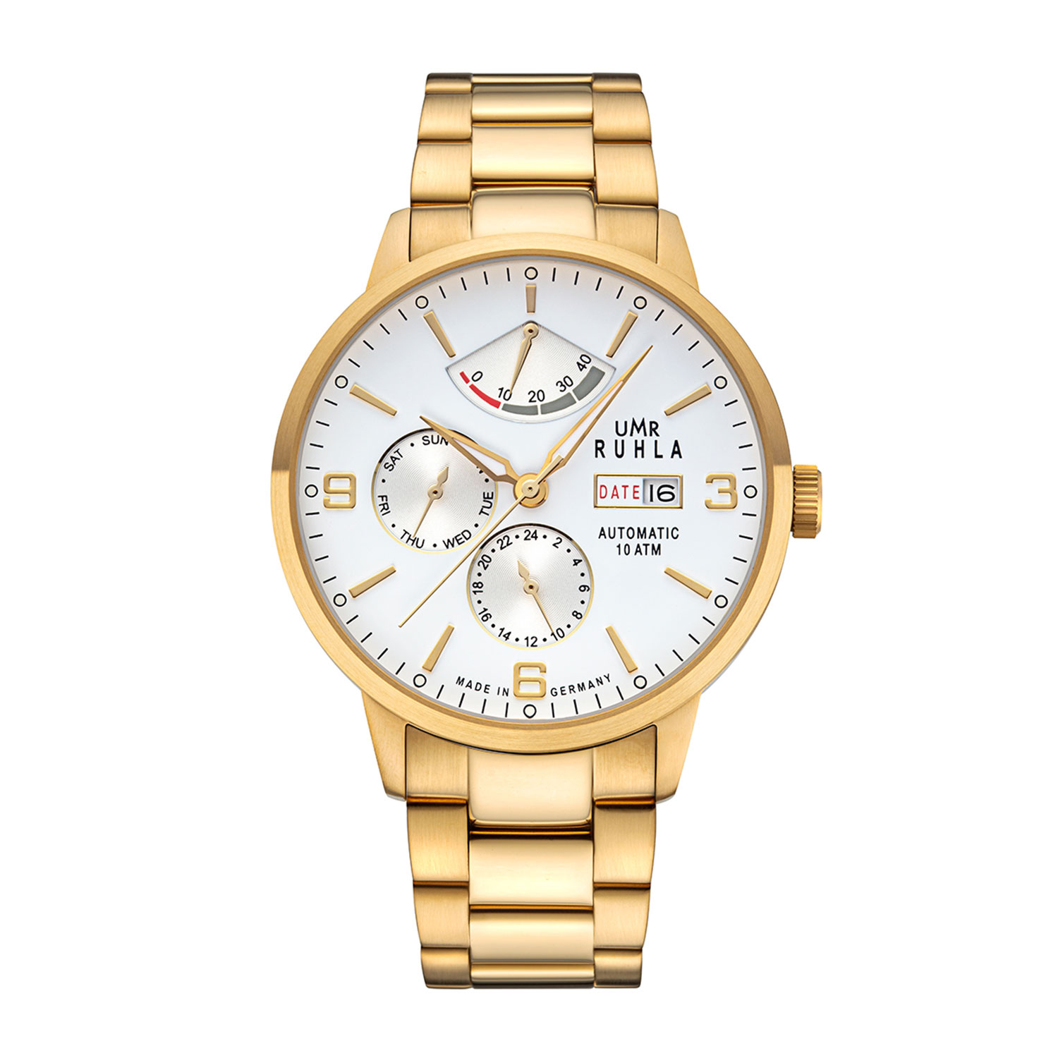 Uhren Manufaktur Ruhla - Armbanduhr Automatik - gold-weiß