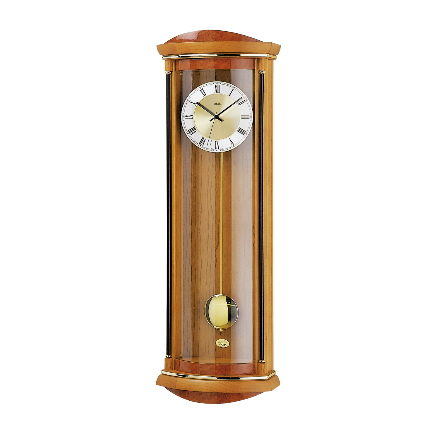 AMS Funk-Pendeluhr mit Schlag F5080/9