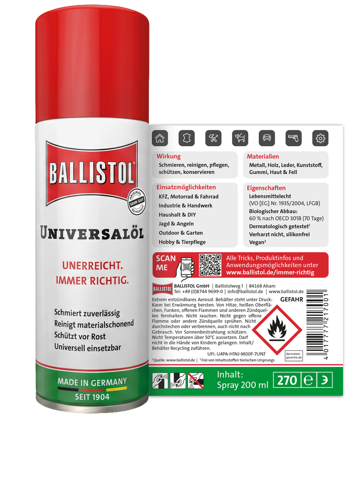 BALLISTOL universal oil, spray, 200ml