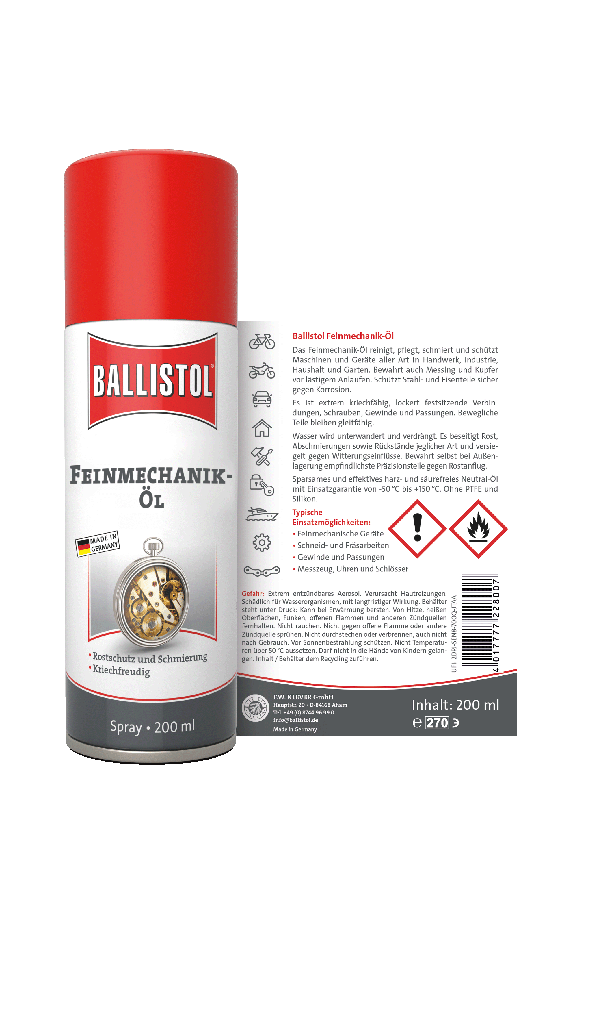 BALLISTOL precision engineering oil, 200ml