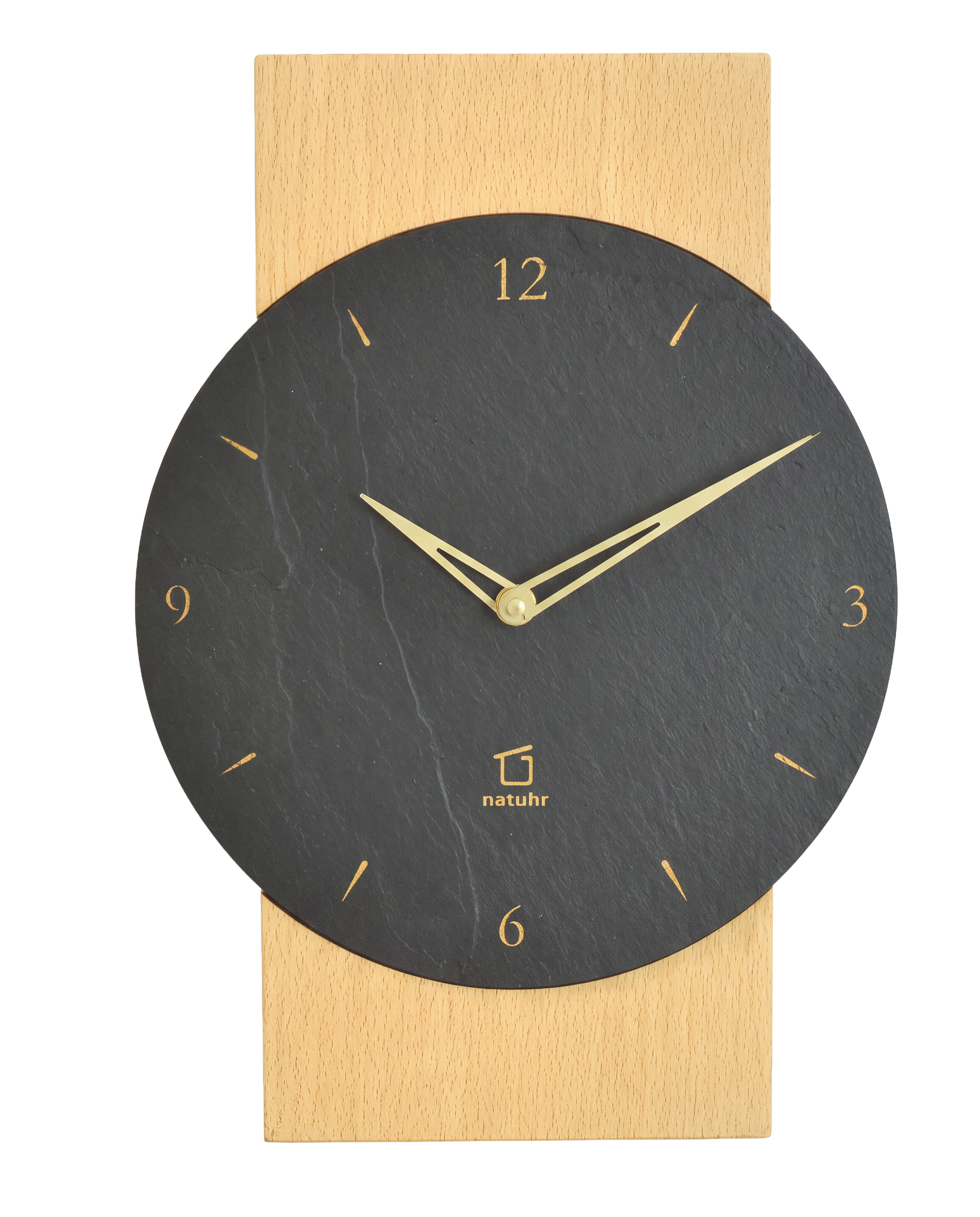 AMS natuhr Funk-Wanduhr Steineiche, Buche F4000B