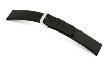 Bracelet-montre en cuir Merano 12mm noir lisse