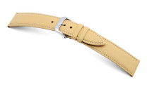 Bracelet-montre en cuir Arezzo 10mm sable, lisse