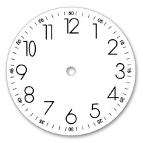 Dial circlet aluminium arabic numerals Ø 155 mm