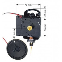 Quartz pendulum clock movement Hermle 2214, HSL 20mm, Westminster or Bim Bam
