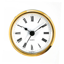 Insertion movement Hermle drum dia. 57mm, bezel dia. 66mm yellow, dial antique white