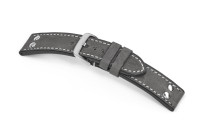 Bracelet-montre en cuir Rockford 22 mm gris