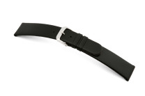 Bracelet-montre en cuir Merano 20mm noir lisse