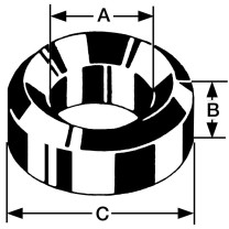 Bergeon press-fit bearings brass B40, bore Ø 0.85 outside Ø 2.50 height 2.00 mm, capacity 10.00 Unit