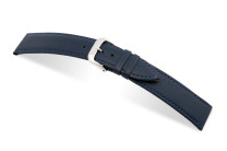 SELVA bracelet en cuir pour changer facilement 18mm bleu océan avec couture - MADE IN GERMANY