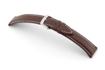 Bracelet-montre en cuir Solana 22mm moka