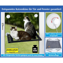 Katzen-Hängematte XXL inklusive Winterauflage - Katzenkino garantiert!