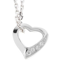 Necklace with heart pendant silver 925/-