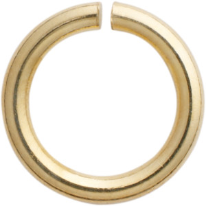 Jump ring round stainless steel/gilded Ø 5.00mm, thickness 0.90 mm