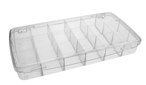 Plastic box with 18 compartments