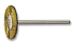 Round brush, brass wire, mounted