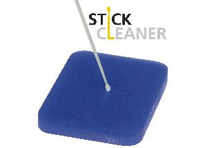 Stick cleaner for adhesive cleaning swabs