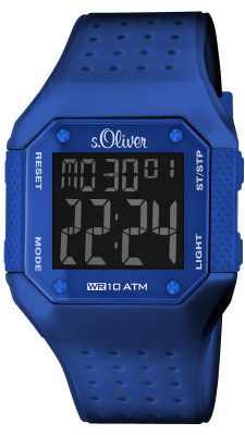 s.Oliver bracelet-montre plastique bleu foncé SO-2443-PD
