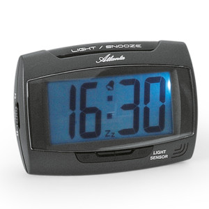 Atlanta 1669/4 anthracite Alarm Clock Quartz with light sensor