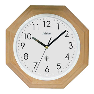 Atlanta 4324/30 radio controlled wall clock, wooden case