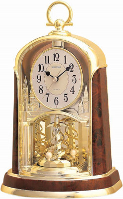Rhythm 7713/20 brown style clock / table clock quartz
