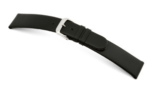 Bracelet-montre en cuir Merano 8mm noir lisse