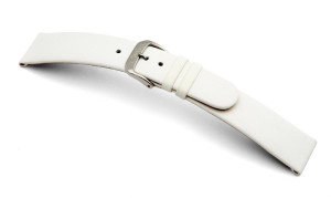 Bracelet-montre en cuir Merano 8mm blanc lisse