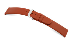 Bracelet-montre en cuir Merano 8mm cognac lisse