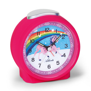 Atlanta 1981/17 pink Quartz Alarm Clock, sweeping second