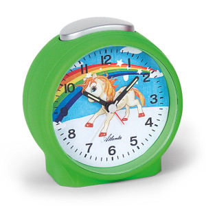 Atlanta 1981/6 green Quartz Alarm Clock, sweeping second