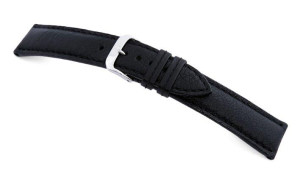 Bracelet-montre Pueblo en cuir de buffle 18mm noir