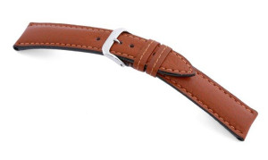 Bracelet-montre Pueblo en cuir de buffle 18mm cognac