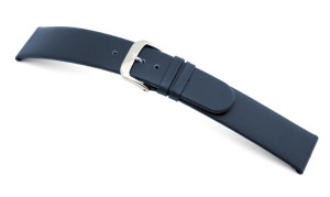 Bracelet-montre en cuir Merano 8mm bleu océan lisse