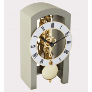 Horloge de bureau squelette HERMLE, gris