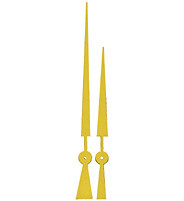 Zeigerpaar Euronorm Lanze gelb Minutenzeiger-L:160mm