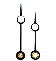 Hand pair pendulum Breguet blue polished MHL:50mm HH-Ø:4.5 MH.-Ø:2x2