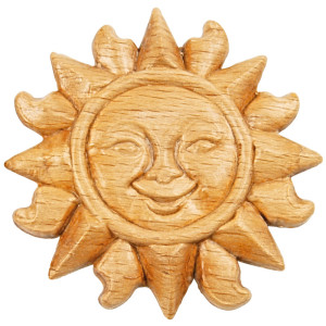 Élément décoratif en bois soleil
